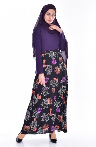 Purple Hijab Dress 2268-01