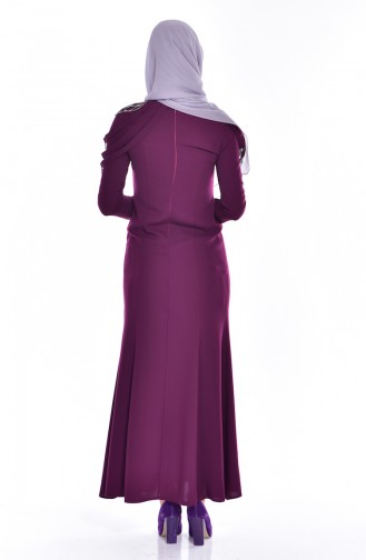 Robe Bordée de Pierre 3384-05 Plum 3384-05