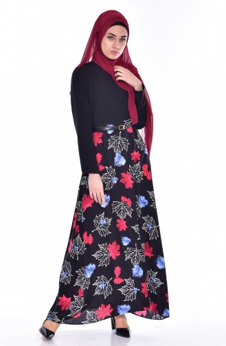 Red Hijab Dress 2268-04