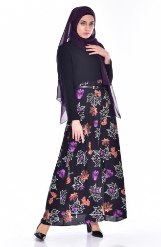 Purple Hijab Dress 2268-02