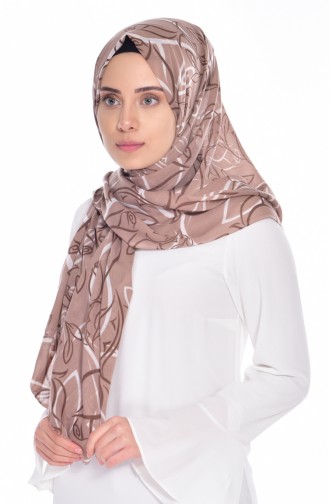Châle a Motifs Rose 503201-15 Vison 15