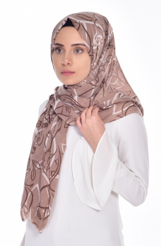 Châle a Motifs Rose 503201-15 Vison 15