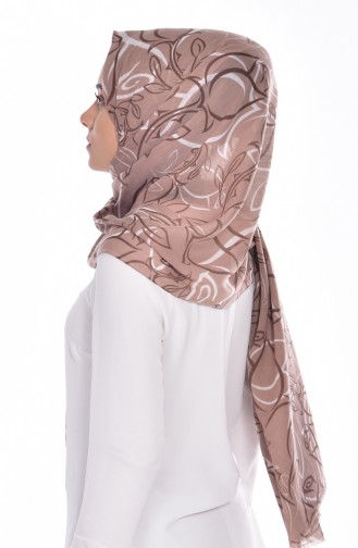 Châle a Motifs Rose 503201-15 Vison 15