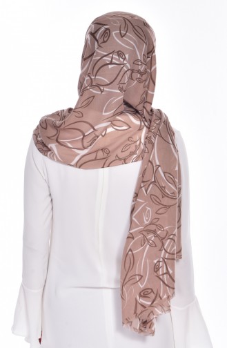 Châle a Motifs Rose 503201-15 Vison 15