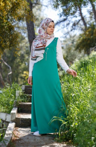 Green Hijab Dress 0647-01
