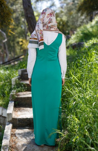 Green Hijab Dress 0647-01