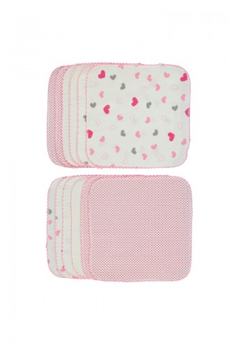 Bebetto Combed Napkin 12pcs C582-PMB Pink 582-PMB