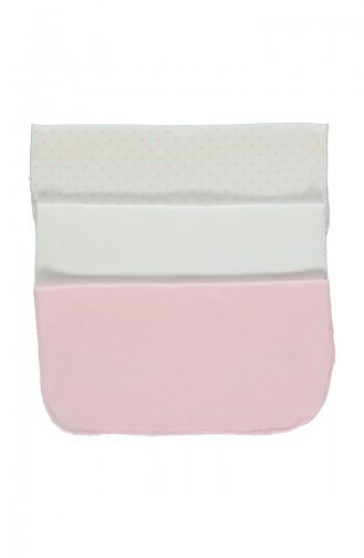 Bebetto Baby Tuch 3er Set aus Gekämmte Baumwolle C656-PMB Pink 656-PMB
