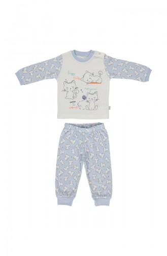 Bebetto Cotton Pajama Set F914-MV Blue 914-MV