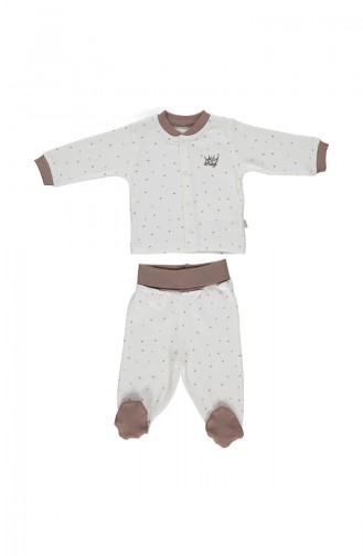 Bebetto Penye Mini Pijama Takımı F919-KHV Kahverengi 919-KHV