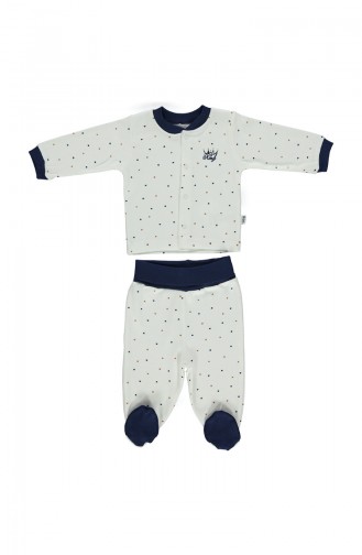 Bebetto Cotton Mini Pajama Set F919-LACI Navy Blue 919-LACI