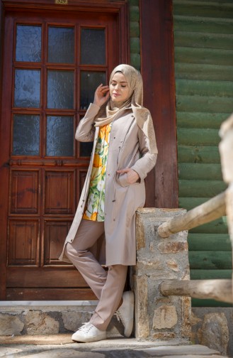 Trenchcoat mit Druckknopf 61193 -05 Beige 61193 -05