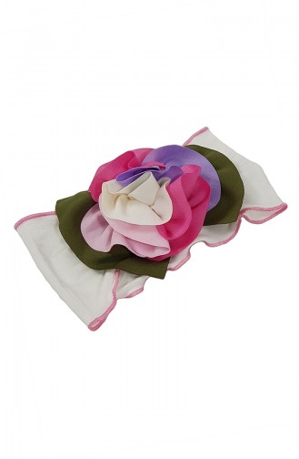 Bandana mit Blumen NB52 Naturfarbe 52