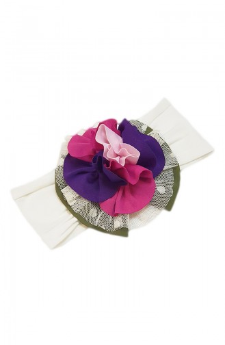 Bandana accessoire Fleur NB56 Ecru 56