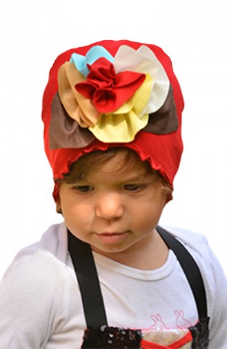 قبعة و ربطة رأس باللون الأحمر 29