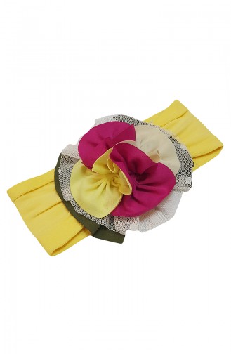 Bandana accessoire Fleur NB54 Jaune 54