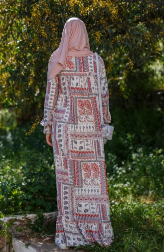 Salmon Hijab Dress 0145-01