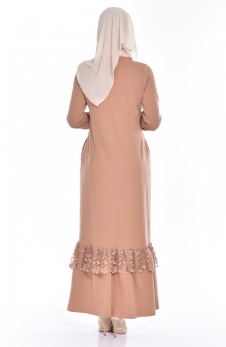 Milk Coffee Abaya 8114-01