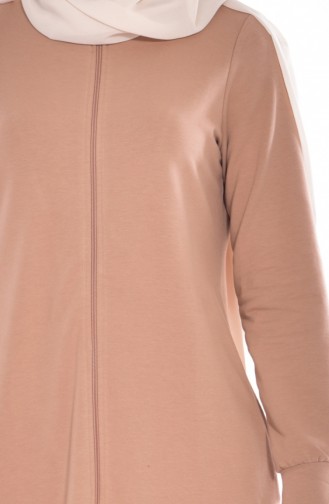 Milk Coffee Abaya 8114-01