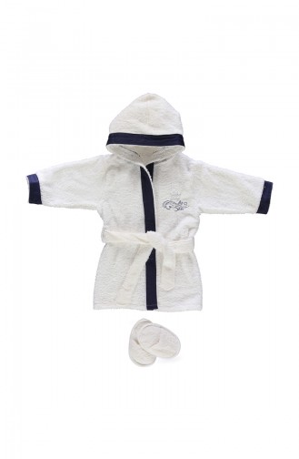 Bebetto Towel Bathrobe Set 2 H313LC-01 Navy 313LC