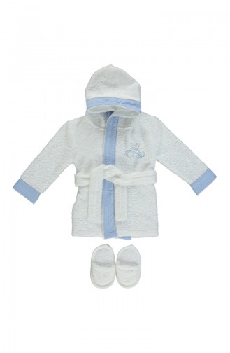 Bebetto Towel Bathrobe Set 2 H313MV-01 Blue 313MV-01