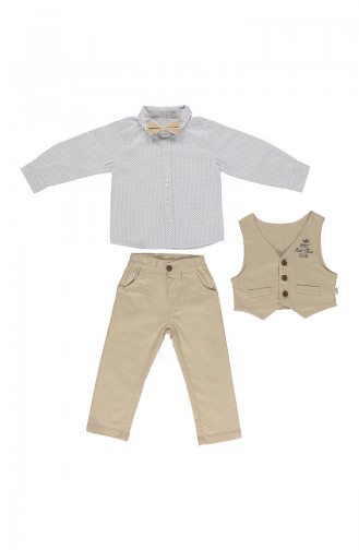 Bebetto  Baby Vest 4 Pcs Suit K1692-BJ-01 Beige 1692-BJ-01