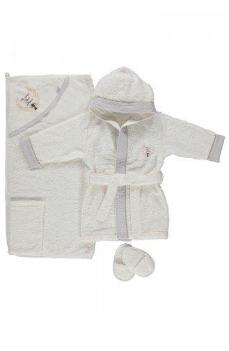 Bebetto Havlu Bornoz Set 4lü H306-BJ-01 Bej