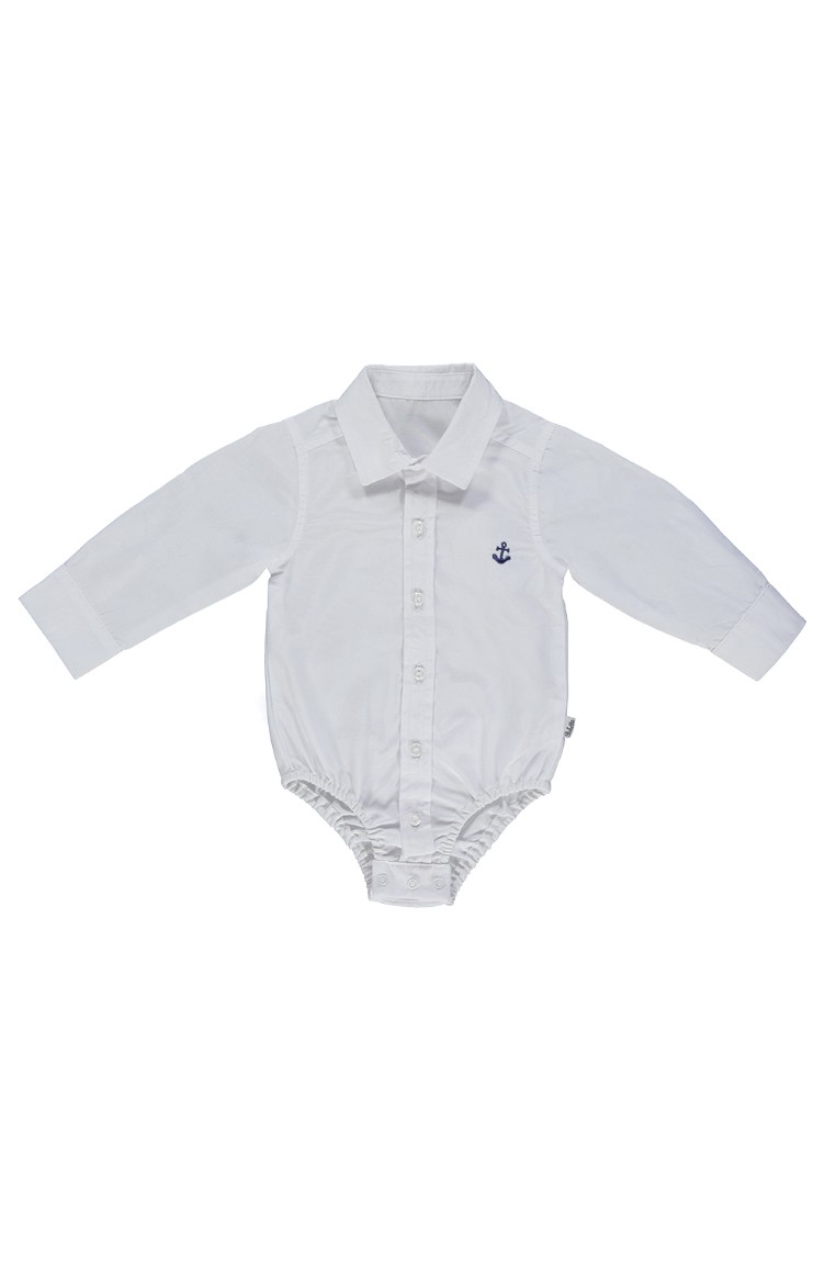Bebetto Dokuma Gomlek Body K1805 Byz 01 Beyaz Sefamerve
