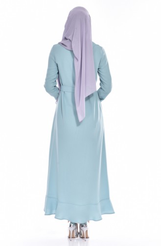 Green Almond Hijab Dress 60683-09