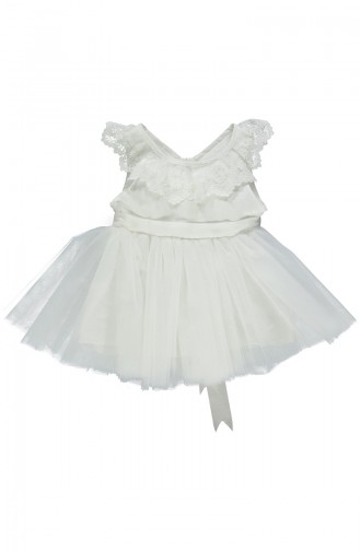 Ecru Baby and Children`s Dress 1891-EKR-01