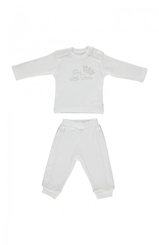 Bebetto Ensemble Mini Pyjama Peigné F930-EKR-01 Ecru 930-EKR