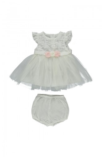 Bebetto Gewebtetes Kleid 2er Set K1649-EKR-01 Naturfarbe 1649-EKR-01