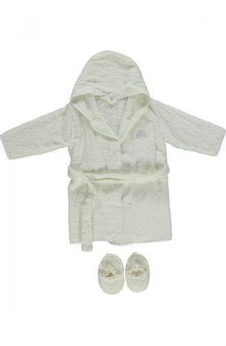 Bebetto Woven Towel Bathrobe Set 2 H299-EKR-01 light beige 299-EKR-01