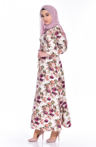 Plum Hijab Dress 4140A-01