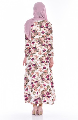 Plum Hijab Dress 4140A-01