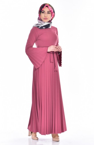 Dusty Rose Hijab Dress 1642-05