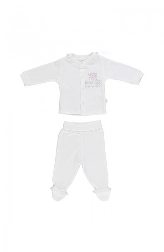 Bebetto Cotton Footed Pajama Set F970-GMS-01 Silver 970-GMS-01