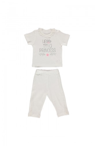 Bebetto Baby Cotton 2 Pcs Suit F971-GMS-01 Silver 971-GMS-01