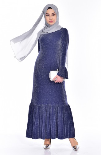 Indigo Hijab Dress 60682-03