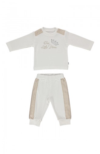 Bebetto Cotton Pajama Set F930-KHV-01 Coffee 930-KHV-01