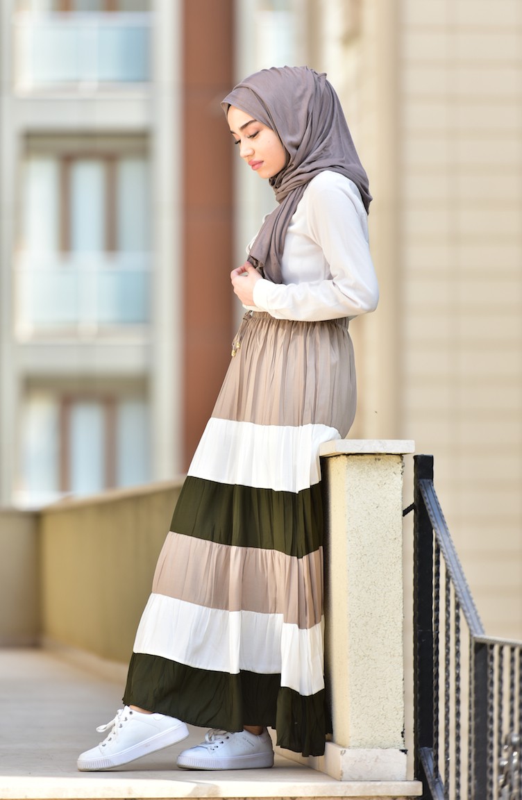 Jupe et Pantalon Froissé Vison 1030-08