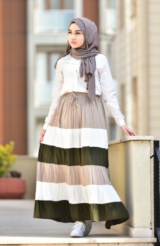 Jupe et Pantalon Froissé Vison 1030-08