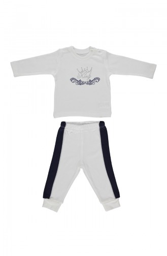 Bebetto Cotton Pajama Set F943-LACI-01 Navy Blue 943-LACI-01