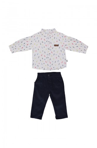 Bebetto Baby 2 Pcs Suit K1687-LACI-01 Navy Blue 1687-LACI-01