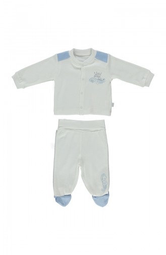 Bebetto Ensemble Mini Pyjama Peigné F942-MV-01 Bleu 942-MV-01