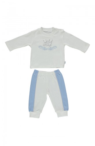 Bebetto Penye Pijama Takımı F943-MV-01 Mavi