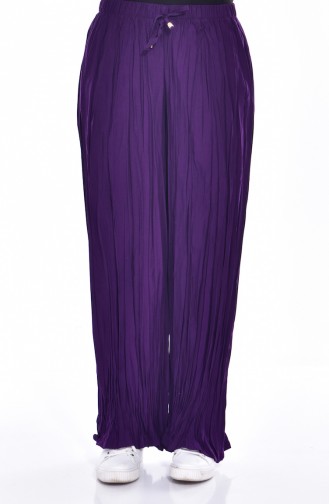 Purple Wrinkle Look Skirt and Pants 1080-06