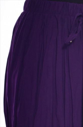 Purple Wrinkle Look Skirt and Pants 1080-06