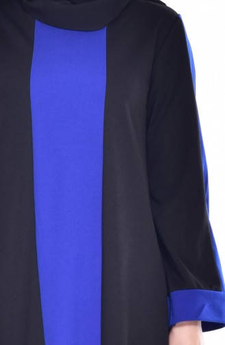 Robe Garnie 3309-01 Noir Bleu Roi 3309-01