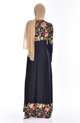 Black Hijab Dress 5201-01